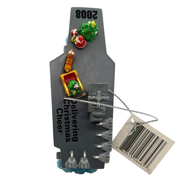 2008 Carlton Heirloom Santa’s Perfect Landing Navy Ship Ornament with Box - Picture 6 of 7